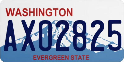 WA license plate AXO2825