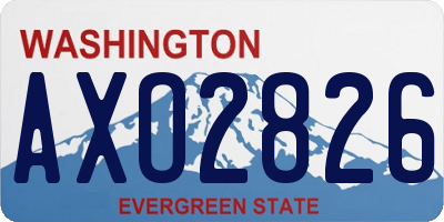WA license plate AXO2826