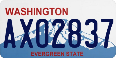 WA license plate AXO2837
