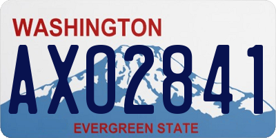 WA license plate AXO2841