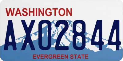 WA license plate AXO2844
