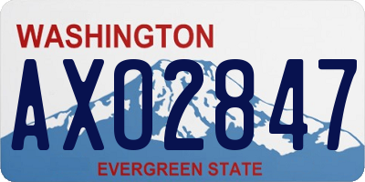 WA license plate AXO2847