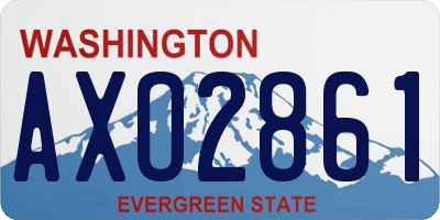 WA license plate AXO2861