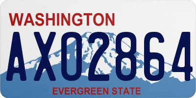 WA license plate AXO2864