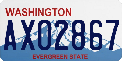 WA license plate AXO2867