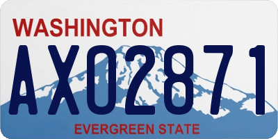 WA license plate AXO2871