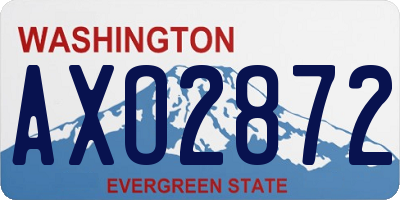 WA license plate AXO2872