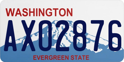 WA license plate AXO2876