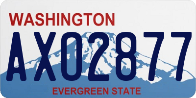 WA license plate AXO2877