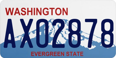 WA license plate AXO2878