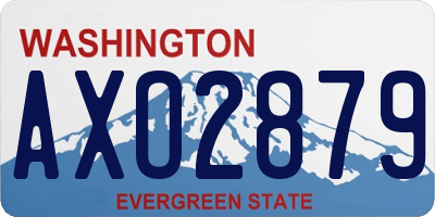 WA license plate AXO2879