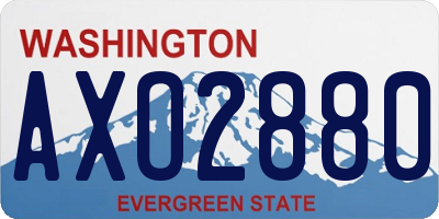 WA license plate AXO2880