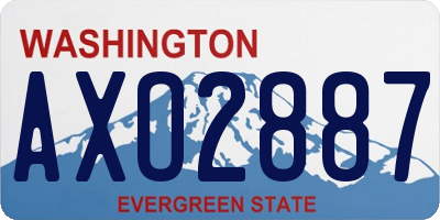 WA license plate AXO2887