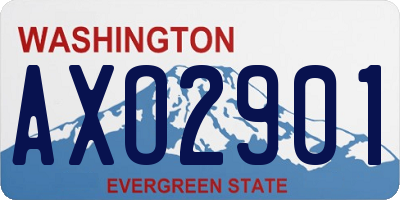 WA license plate AXO2901