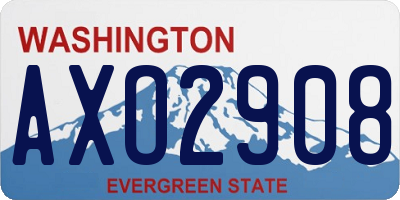 WA license plate AXO2908