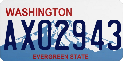 WA license plate AXO2943