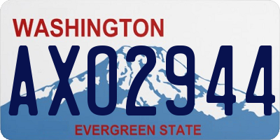 WA license plate AXO2944