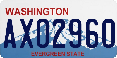 WA license plate AXO2960