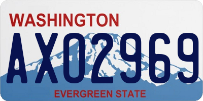 WA license plate AXO2969
