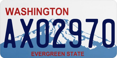 WA license plate AXO2970