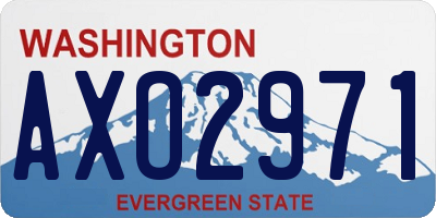 WA license plate AXO2971