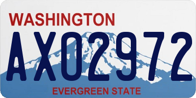 WA license plate AXO2972