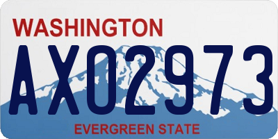 WA license plate AXO2973