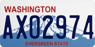WA license plate AXO2974