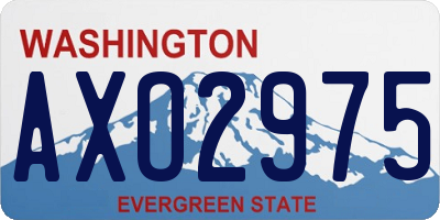 WA license plate AXO2975