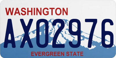 WA license plate AXO2976