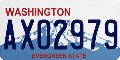 WA license plate AXO2979