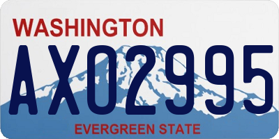 WA license plate AXO2995