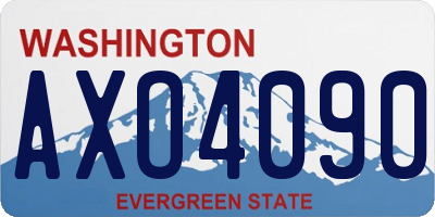 WA license plate AXO4090