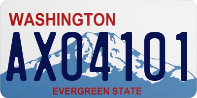 WA license plate AXO4101