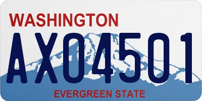WA license plate AXO4501