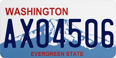 WA license plate AXO4506