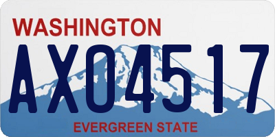WA license plate AXO4517