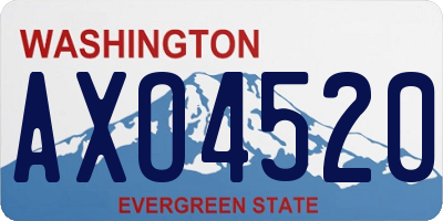 WA license plate AXO4520