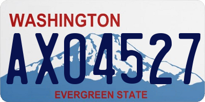 WA license plate AXO4527