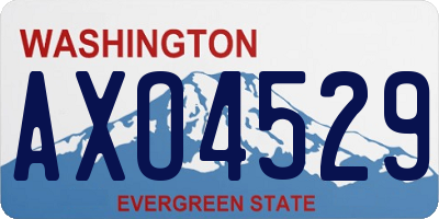 WA license plate AXO4529