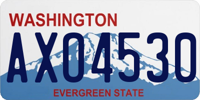 WA license plate AXO4530