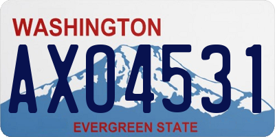 WA license plate AXO4531