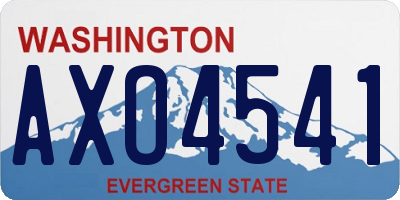 WA license plate AXO4541