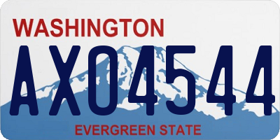 WA license plate AXO4544