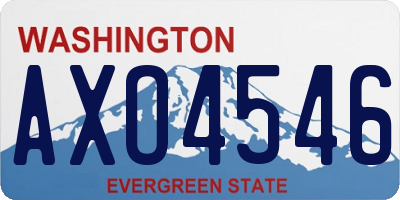 WA license plate AXO4546