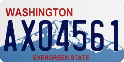 WA license plate AXO4561