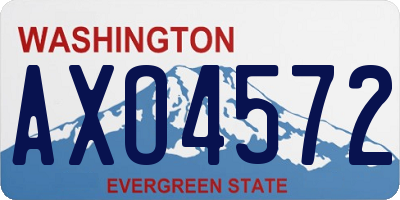 WA license plate AXO4572
