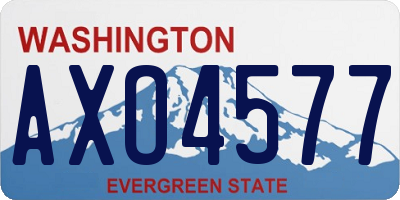 WA license plate AXO4577