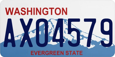 WA license plate AXO4579