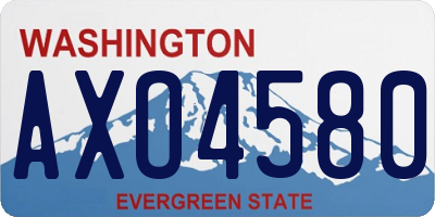 WA license plate AXO4580